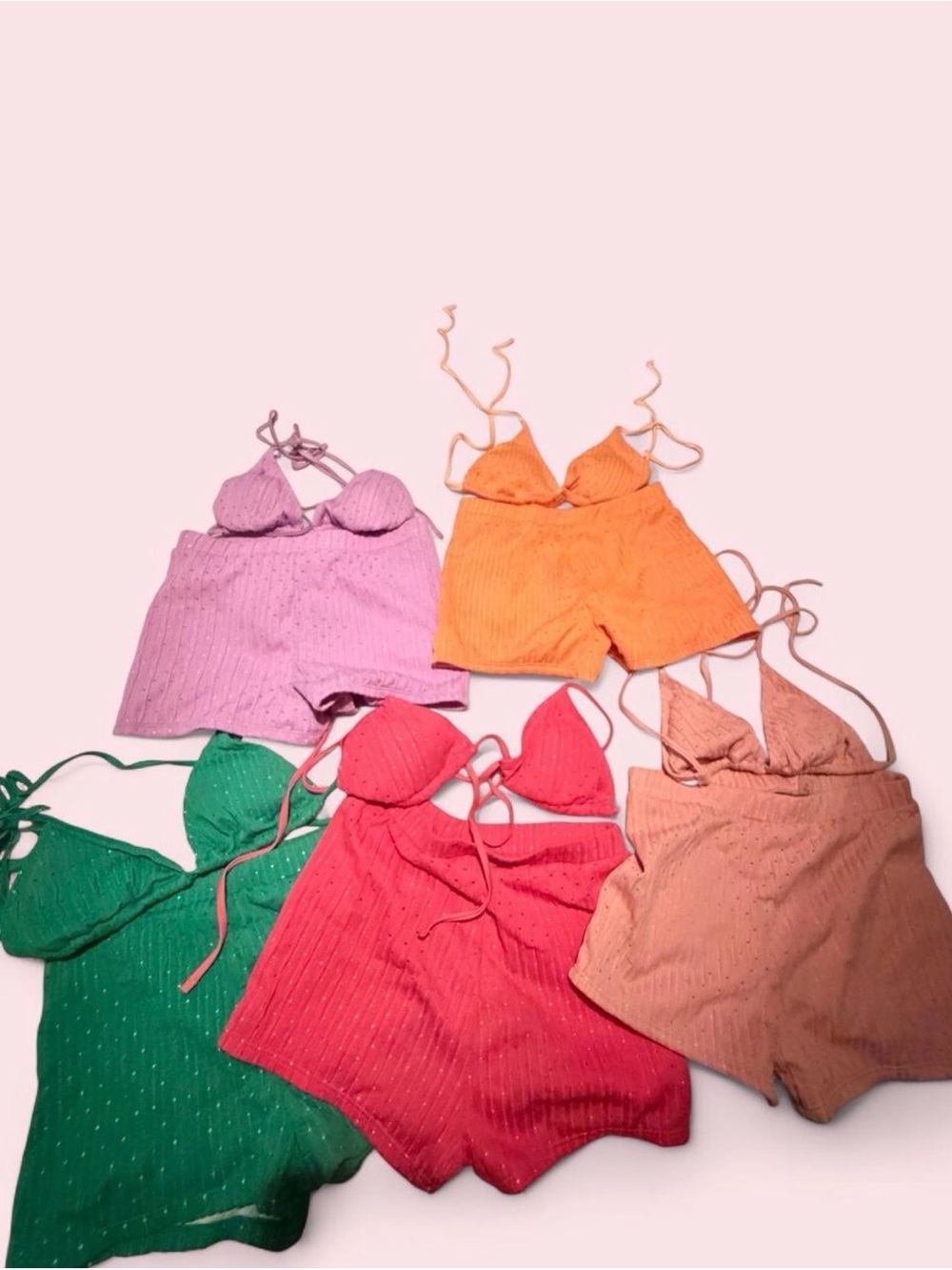 📢BUNDLE ALERT📢 Ribbed Knit 2-Piece Bikini Short Sets | 5 Colors | Pick Your Colo